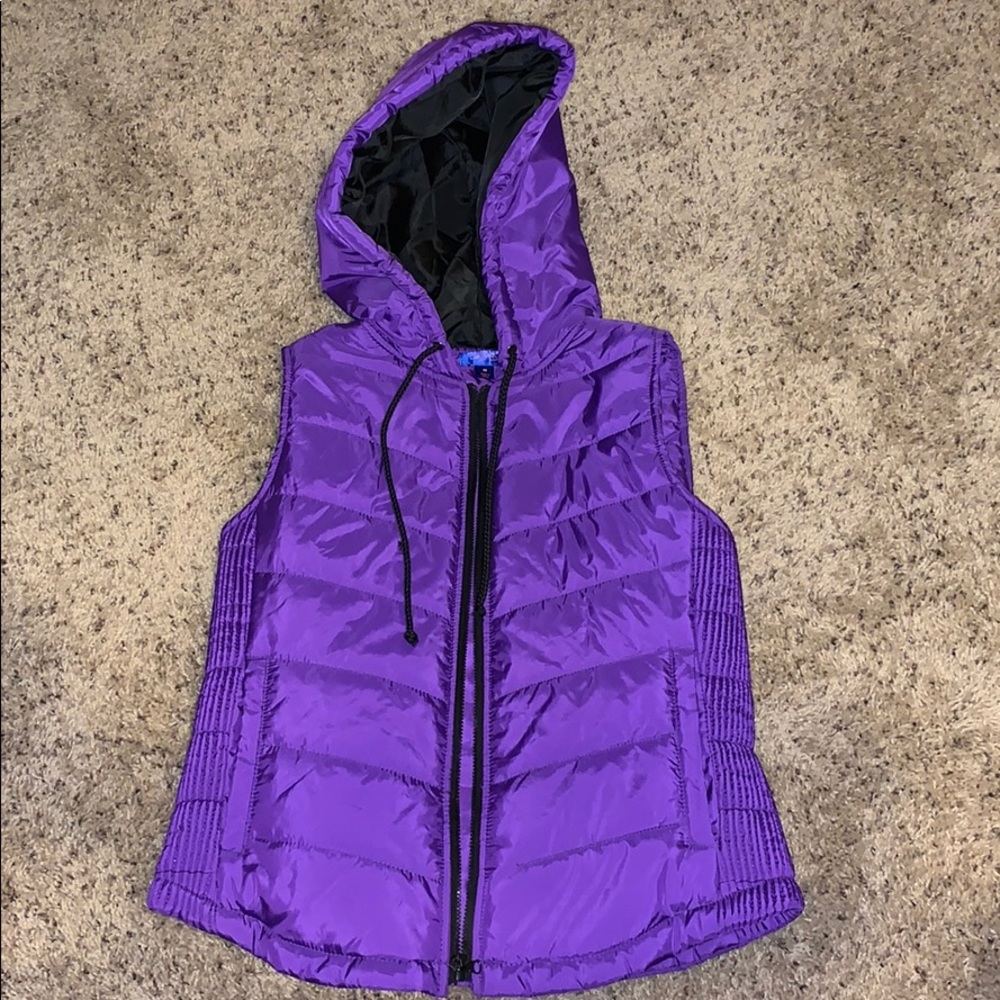 City Streets Purple Zip up Vest